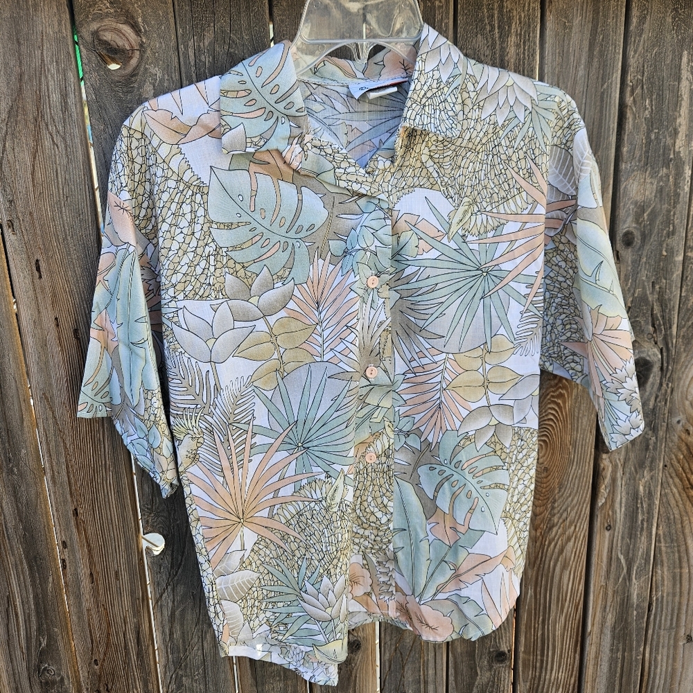 Rhapsody Tropical Print Women Shirt Size Small - Picture 2 of 16